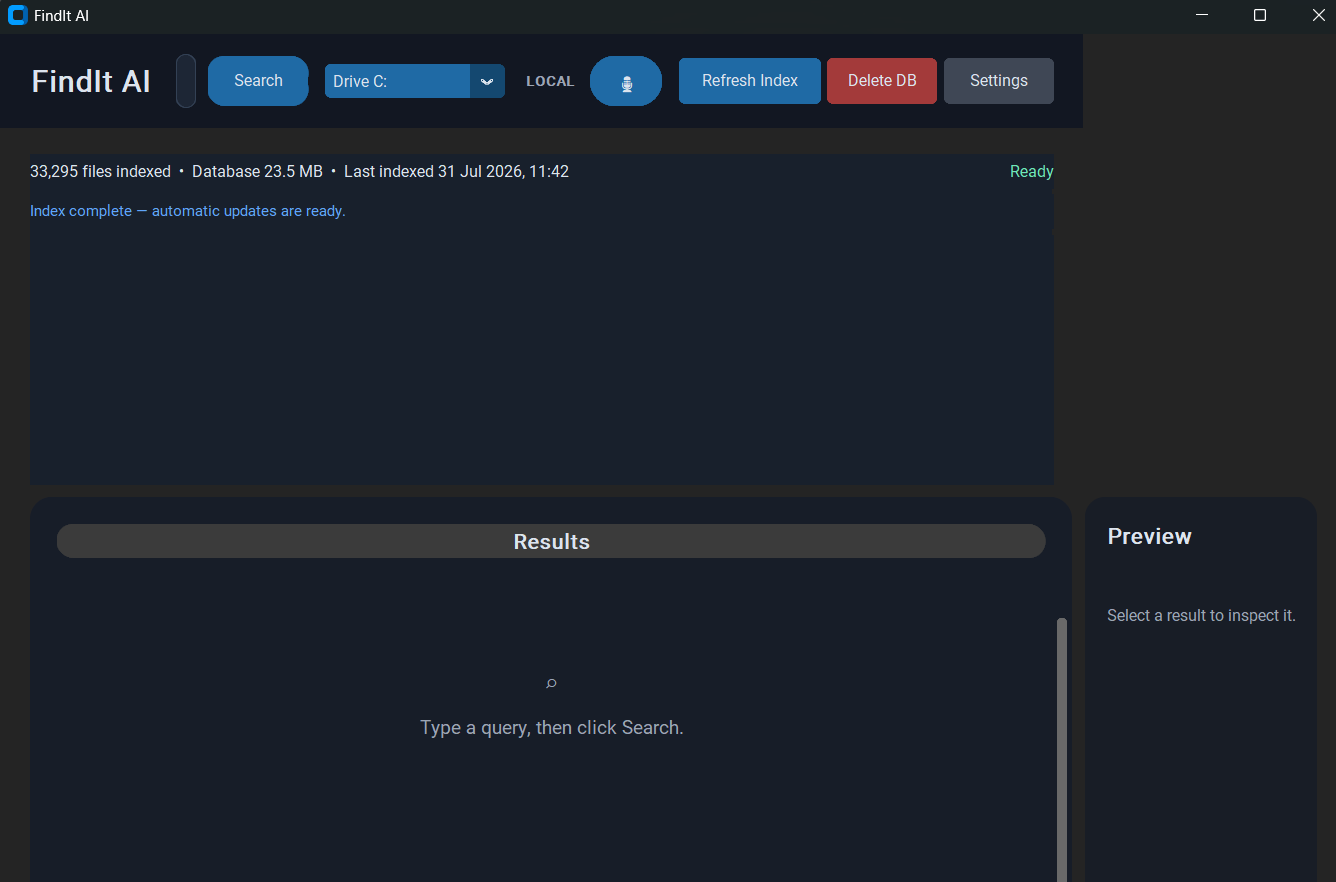 Find It AI app interface